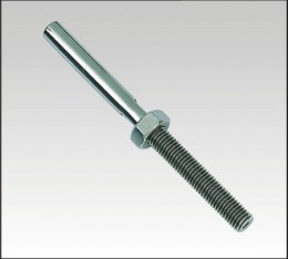 SS Thread Swage Terminal w/ Nut